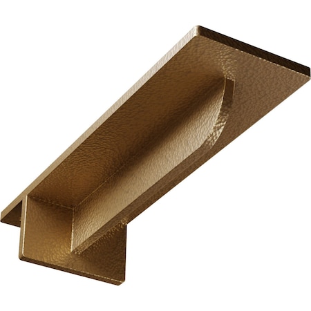 Ekena Millwork Heaton Hidden Support Steel Bracket w/ 6" Support Depth, Hammered Gold 3"W x 10"D x 2"H BKTM03X10X02HEHGO